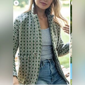 Liz Alig Portuguese Wool Pieper Coat Mint Vintage MED Preppy Academia